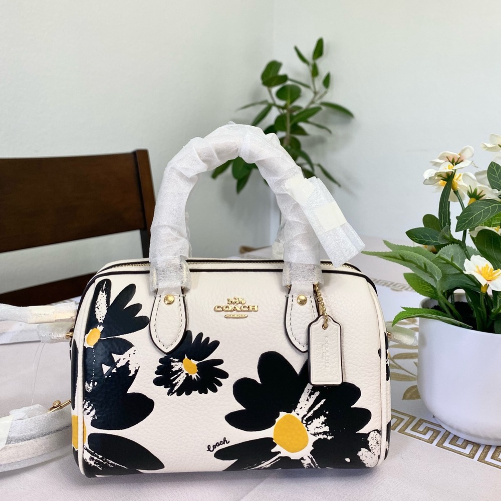 Coach Mini Rowan Crossbody Bag With Floral Print